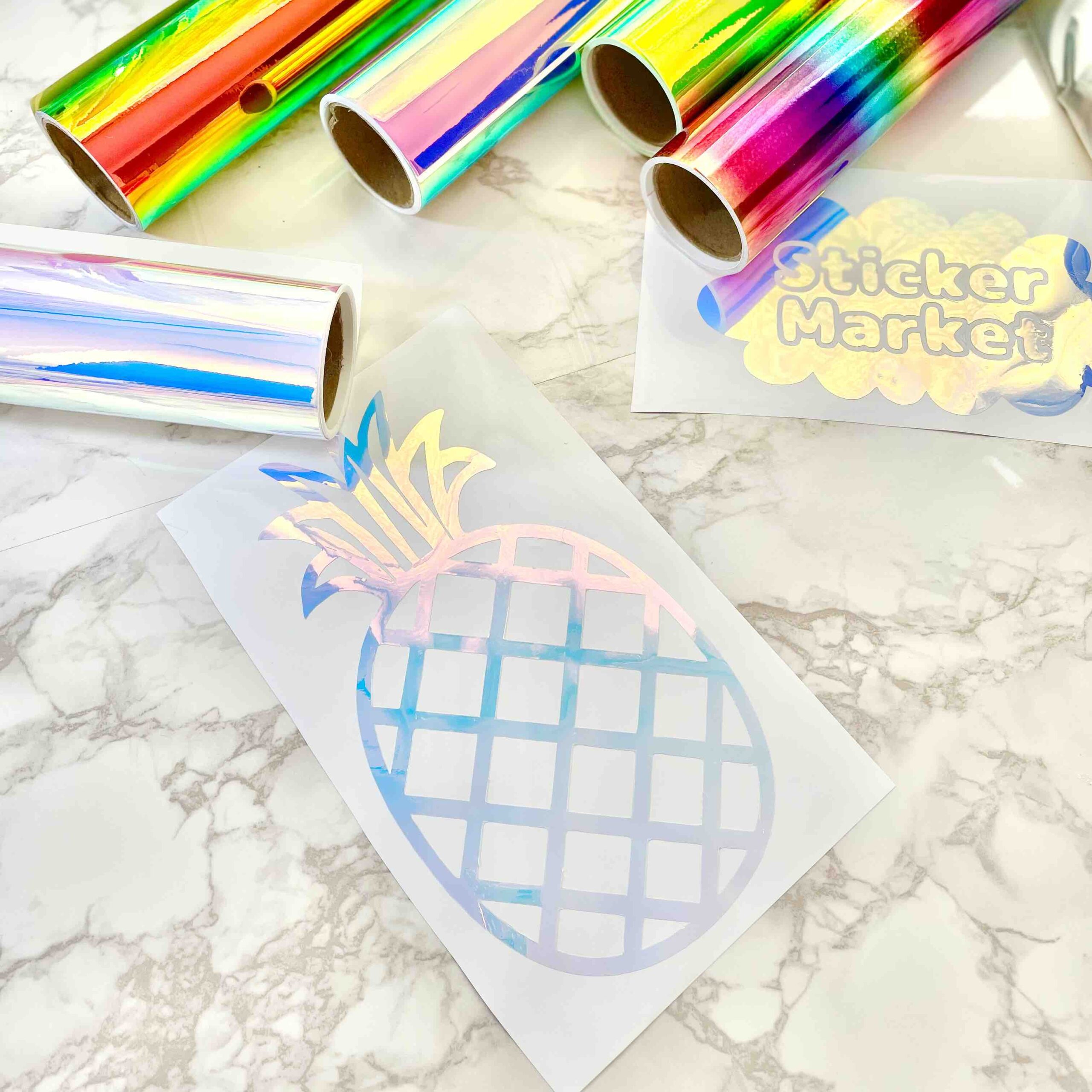 ホログラムシール ロールタイプ オーロラ Sticke Market